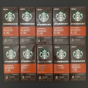 Nespresso Starbucks Breakfast Blend Pods Original Line 10 Boxes BBD 9/22
